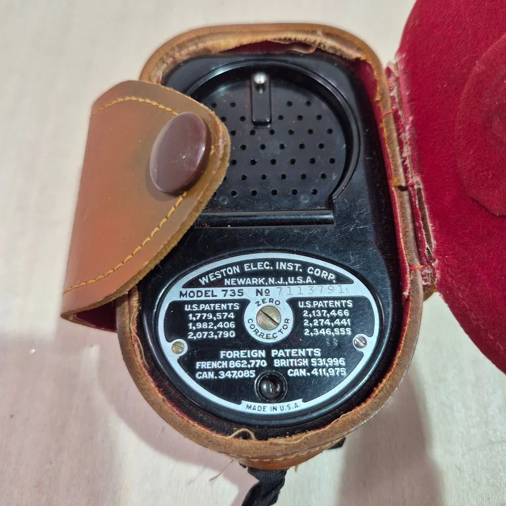 Weston Master II Universal Exposure Meter Model‎ 735 Leather Case NOT tested